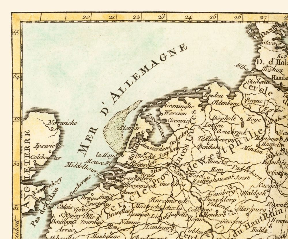 Historic Map - German Empire - Robert 1748 - 27.64 x 23 - Vintage Wall Art