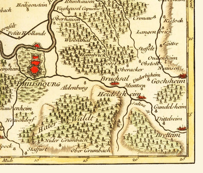 Historic Map - Southwestern Germany - Robert 1748 - 26.93 x 23 - Vintage Wall Art