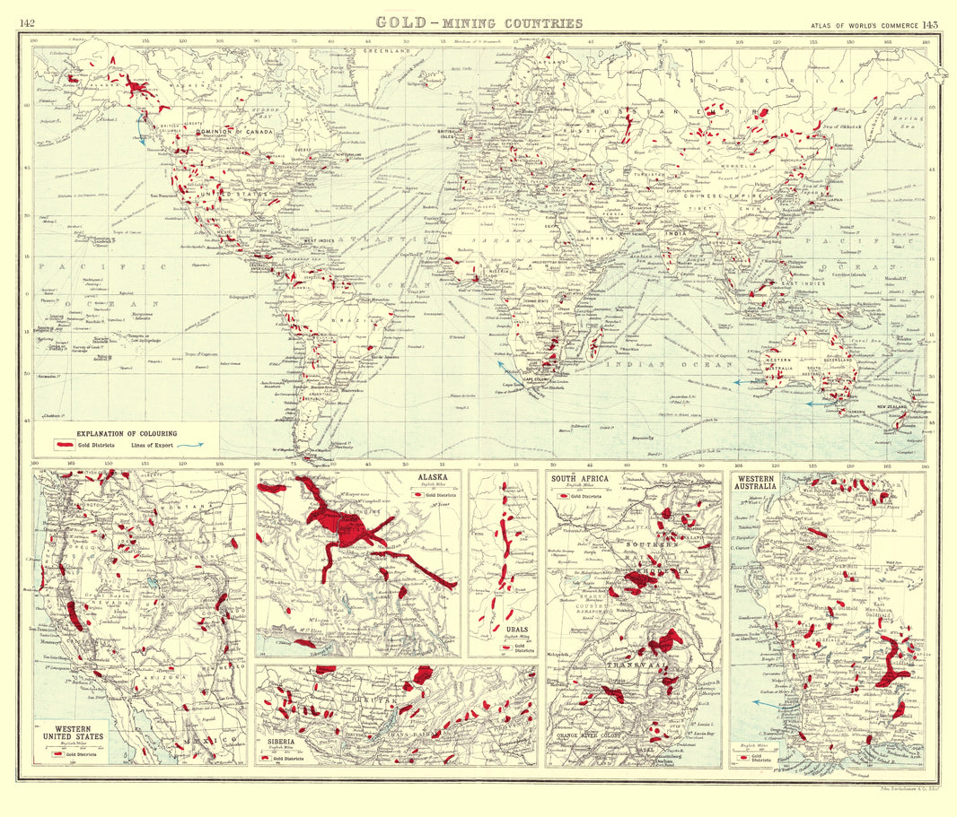 Antique Mining Maps | Historical Mining Cartography – Maps of the Past