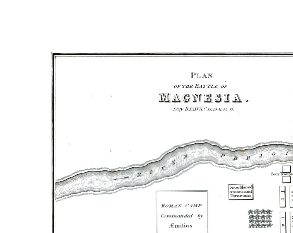 Historic War Map - Magnesia Greece Battle - Oxford 1828 - 28.93 x 23 - Vintage Wall Art