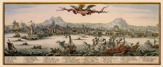 Historic Map - Heraklion Greece - Visscher 1680 - 23 x 56.17 - Vintage Wall Art