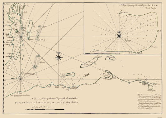 Historic Nautical Map - Honduras Bay - Robertson 1764 - 23 x 32.39 - Vintage Wall Art