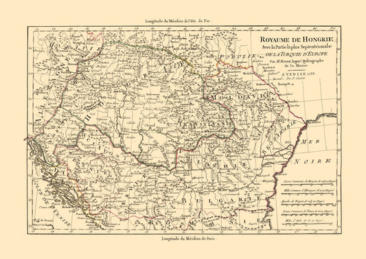 Historic Map - Hungary Kingdom - Santini 1794 - 32.52 x 23 - Vintage Wall Art