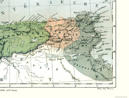 Historic Map - Spain Africa - Cortambert 1880 - 30.07 x 23 - Vintage Wall Art