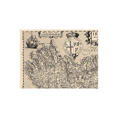 Historic Map - Ireland - Ortelius 1606 - 23 x 30.50 - Vintage Wall Art