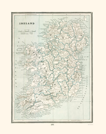 Historic Map - Ireland - Rathbun 1893 - 23 x 29.08 - Vintage Wall Art