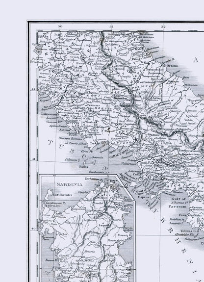 Historic Map - Sicily Italy - Oxford 1828 - 23 x 31.75 - Vintage Wall Art