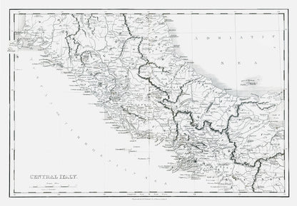 Historic Map - Italy Central - Oxford 1828 - 33.10 x 23 - Vintage Wall Art