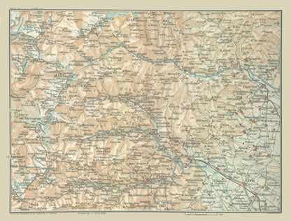 Historic Map - Turin Italy - Bertarelli 1914 - 30.25 x 23 - Vintage Wall Art