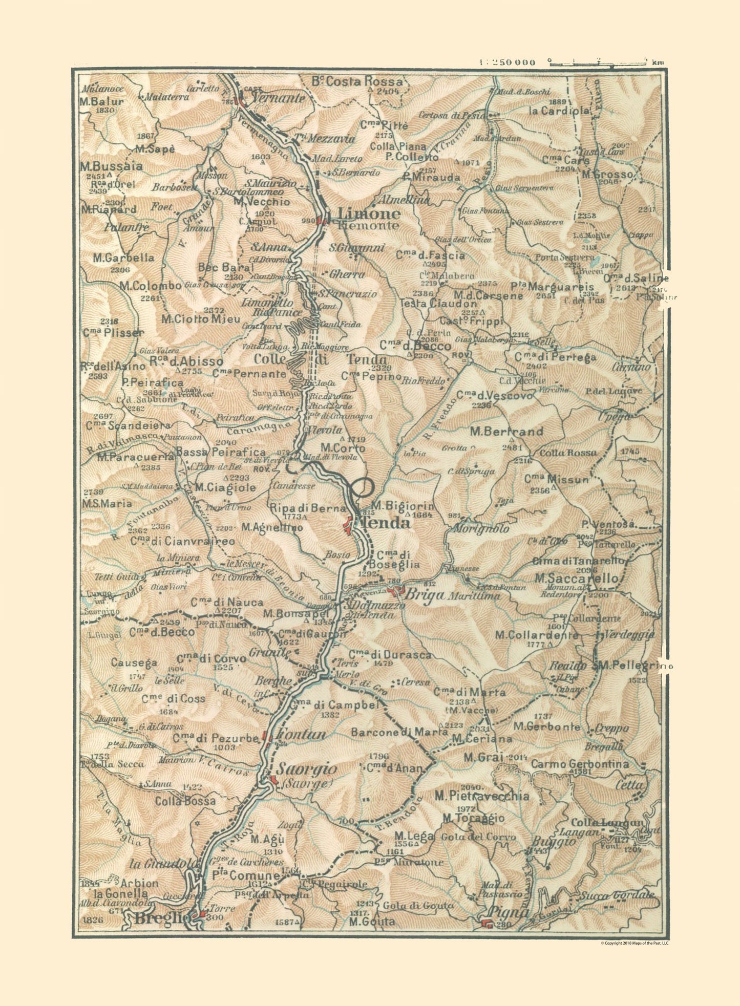 Historic Map - Italy Northwest Towns - Bertarelli 1914 - 23 x 31.27 - Vintage Wall Art