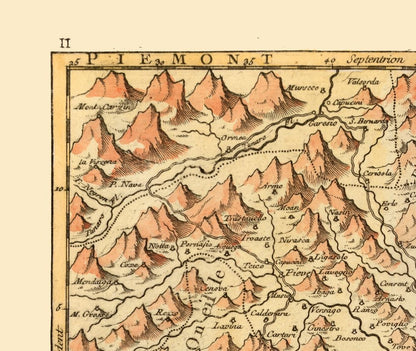 Historic Map - Savona Province Italy - Robert 1748 - 27.24 x 23 - Vintage Wall Art