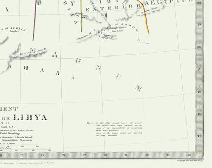 Historic Map - Libya Ancient - Smith 1840 - 28.94 x 23 - Vintage Wall Art