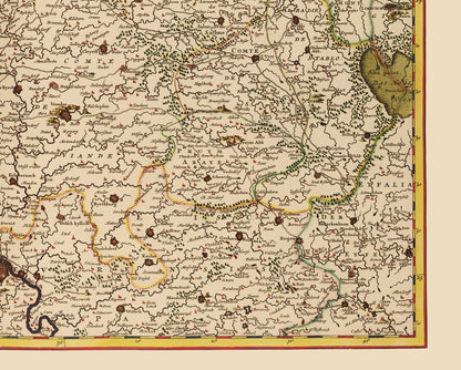 Historic Map - Luxembourg - Visscher 1680 - 23 x 28.64 - Vintage Wall Art