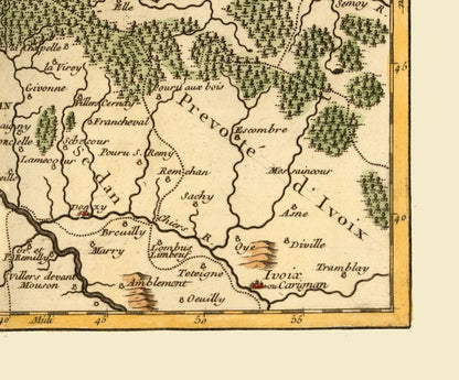 Historic Map - Sedan France Bouillon Belgium - Robert 1748 - 27.73 x 23 - Vintage Wall Art