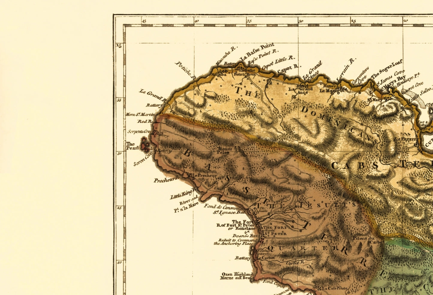 Historic Map - Martinique - Jefferys 1760 - 23 x 33.79 - Vintage Wall Art