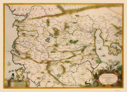 Historic Map - Greece Macedonia Region - Jansson 1654 - 23 x 31.58 - Vintage Wall Art