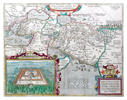 Historic Map - Alexander the Great Greece - Ortelius 1570 - 29.33 x 23 - Vintage Wall Art