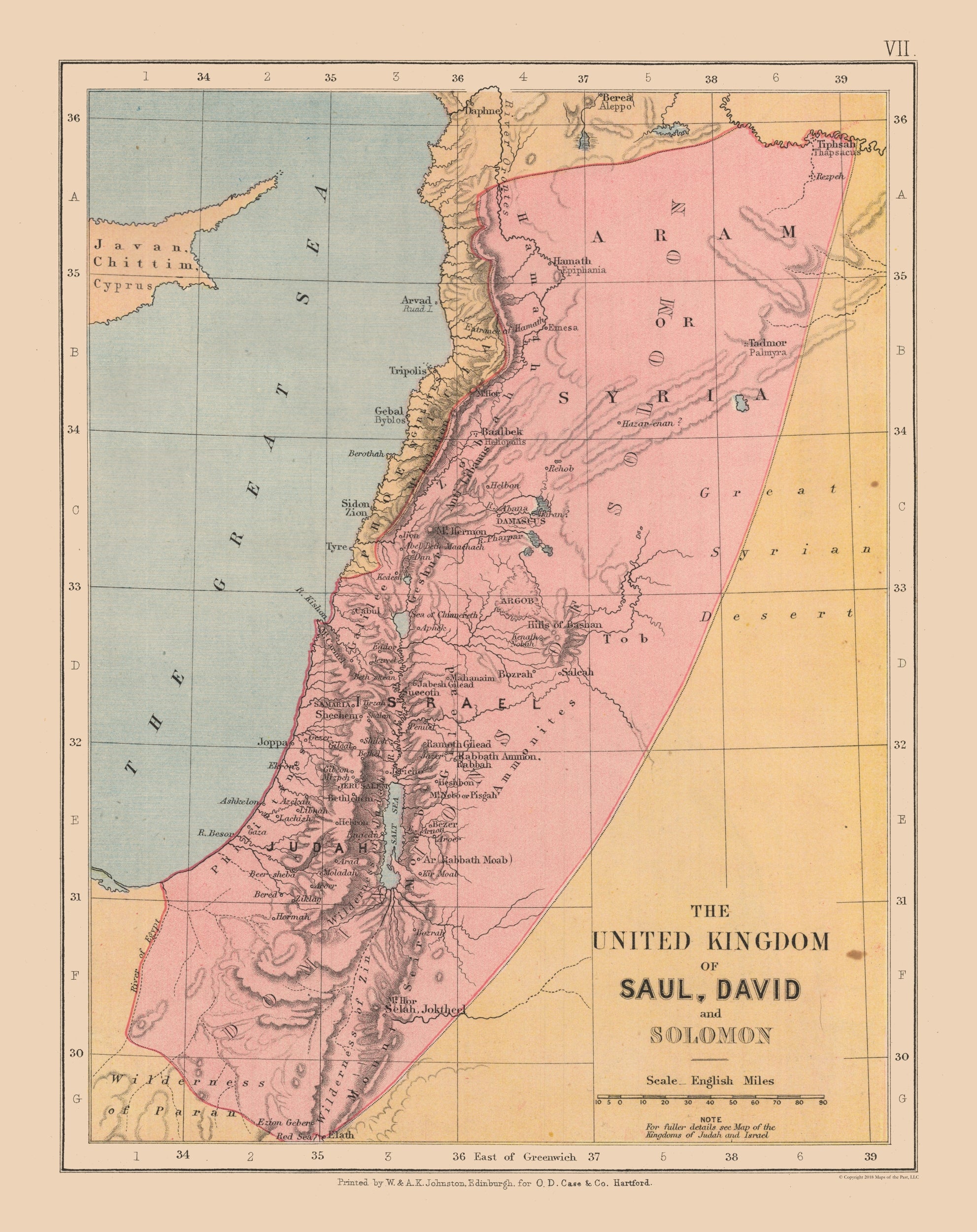 Historic Map - United Kingdom Saul David Solomon - Case 1878 - 23 x 28 ...