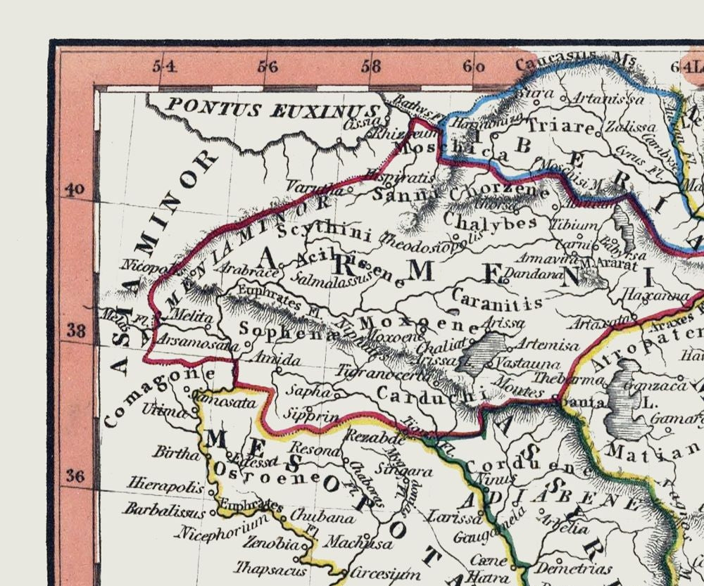 Historic Map - Persia Armenia Parthia Empires - Fenner 1830 - 27.60 x 23 - Vintage Wall Art