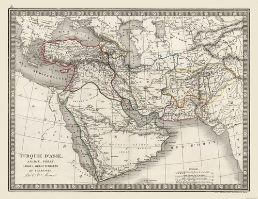 Historic Map - Middle East - Monin 1839 - 29.87 x 23 - Vintage Wall Art