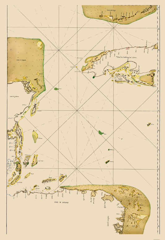 Historic Map - Honduras Cuba - 1700 - 23 x 33.50 - Vintage Wall Art