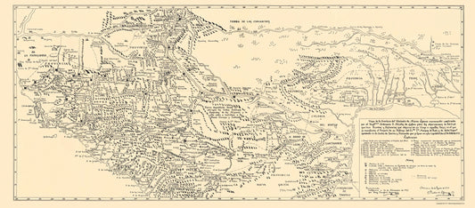 Historic Map - New Spain Mexico Texas - De Lafora 1771 - 23 x 52 - Vintage Wall Art