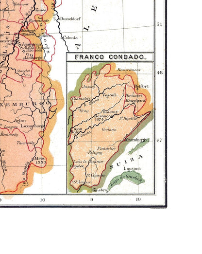 Historic Map - Netherlands 1519 to 1713 - Artero 1879 - 23 x 28.86 - Vintage Wall Art