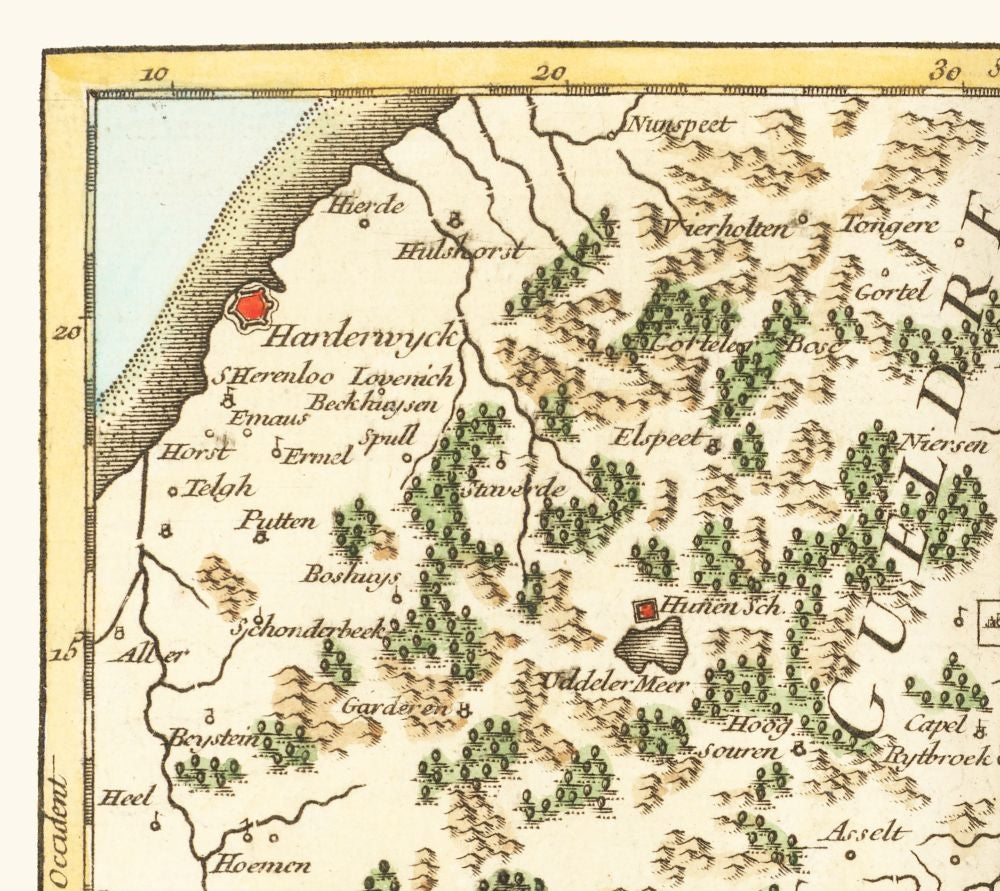 Historic Map - Gelderland Province Netherlands - Robert 1748 - 25.82 x 23 - Vintage Wall Art