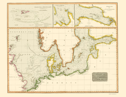 Historic Map - Scandinavia North Baltic Seas Nautical - Thomson 1816 - 23 x 30 - Vintage Wall Art