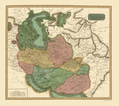 Historic Map - Persia - Thomson 1817 - 23 x 25.98 - Vintage Wall Art