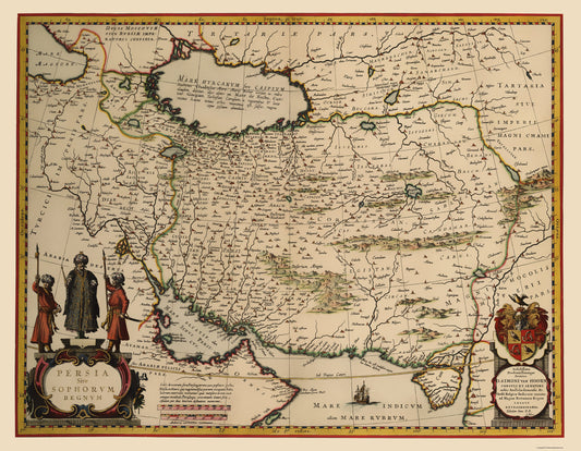 Historic Map - Persia - Blaeu 1662 - 23 x 29.62 - Vintage Wall Art