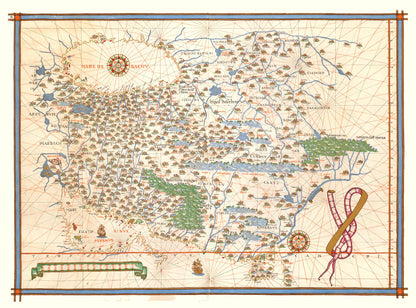 Historic Map - Persia - Martines 1587 - 31.06 x 23 - Vintage Wall Art