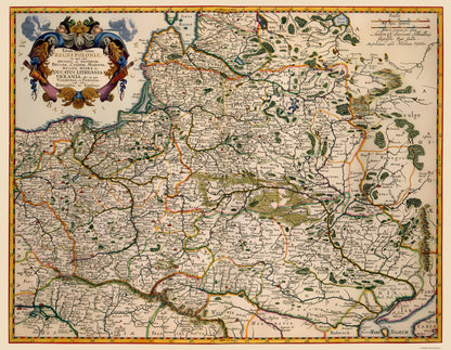 Historic Map - Poland - Visscher 1680 - 23 x 29.66 - Vintage Wall Art