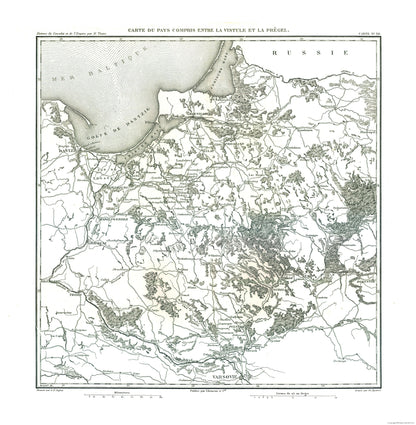 Historic Map - Poland - Thiers 1866 - 23 x 23.49 - Vintage Wall Art