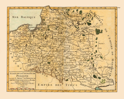Historic Map - Poland - Robert 1748 - 28.84 x 23 - Vintage Wall Art