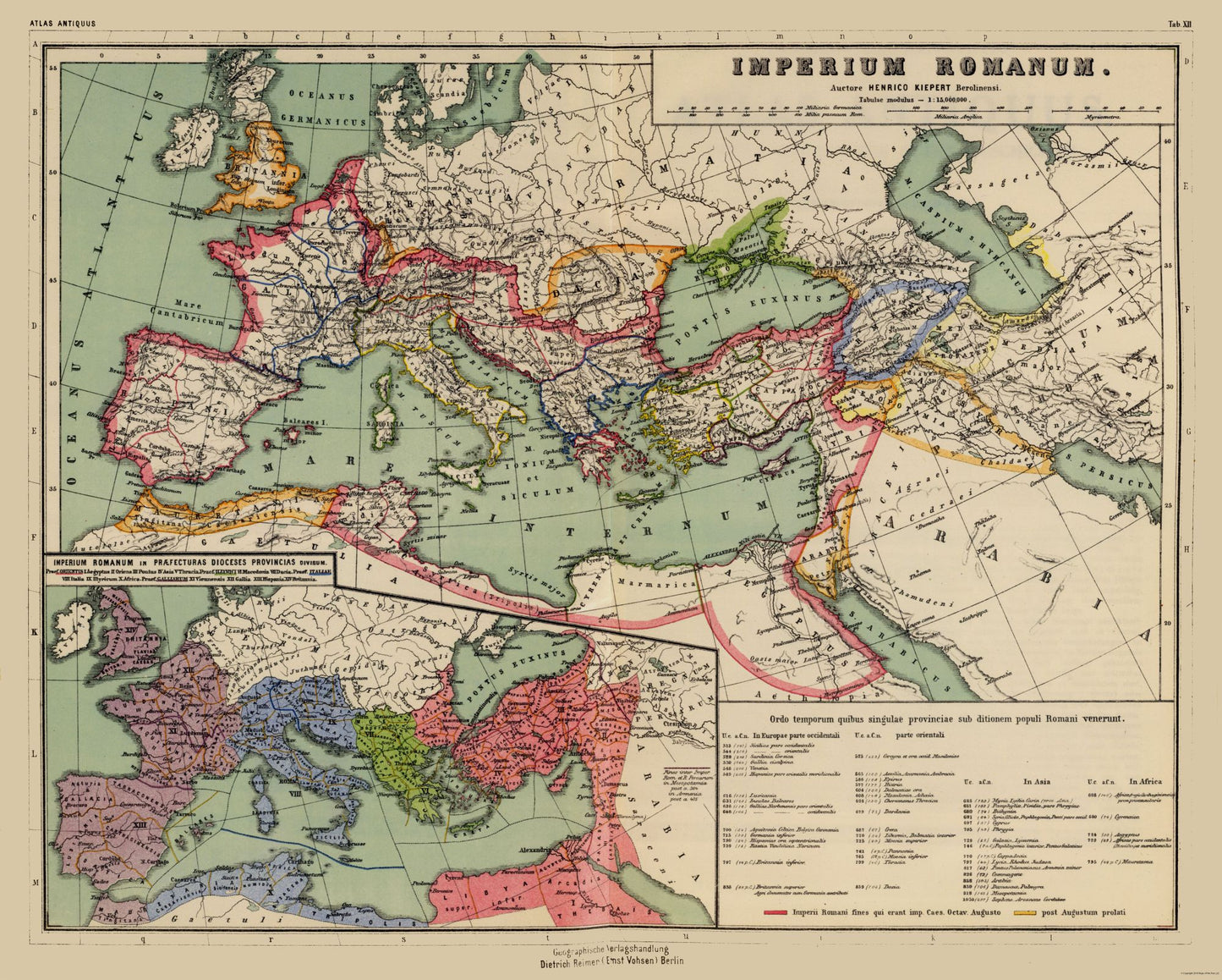 Historic Map - Middle East Roman Empire - Kiepert 1903 - 28.70 x 23 - Vintage Wall Art