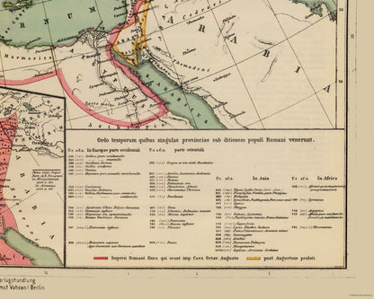 Historic Map - Middle East Roman Empire - Kiepert 1903 - 28.70 x 23 - Vintage Wall Art