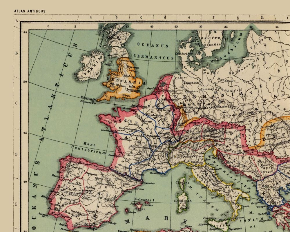 Historic Map - Middle East Roman Empire - Kiepert 1903 - 28.70 x 23 - Vintage Wall Art