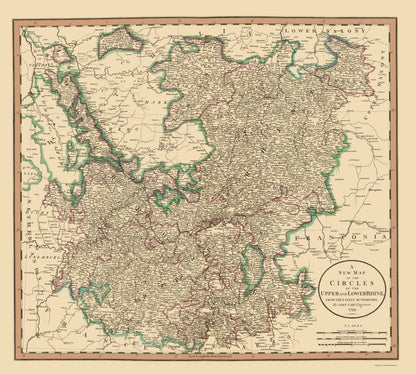 Historic Map - Rhine Germany - Cary 1835 - 23 x 25.57 - Vintage Wall Art