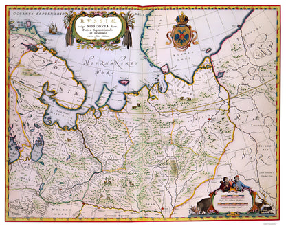 Historic Map - Russia - Blaeu 1638 - 23 x 29.11 - Vintage Wall Art