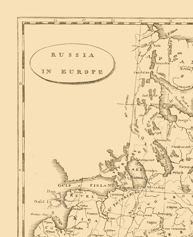 Historic Map - Russia European - Arrowsmith 1812 - 23 x 28.14 - Vintage Wall Art