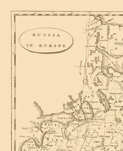 Historic Map - Russia European - Arrowsmith 1812 - 23 x 28.14 - Vintage Wall Art
