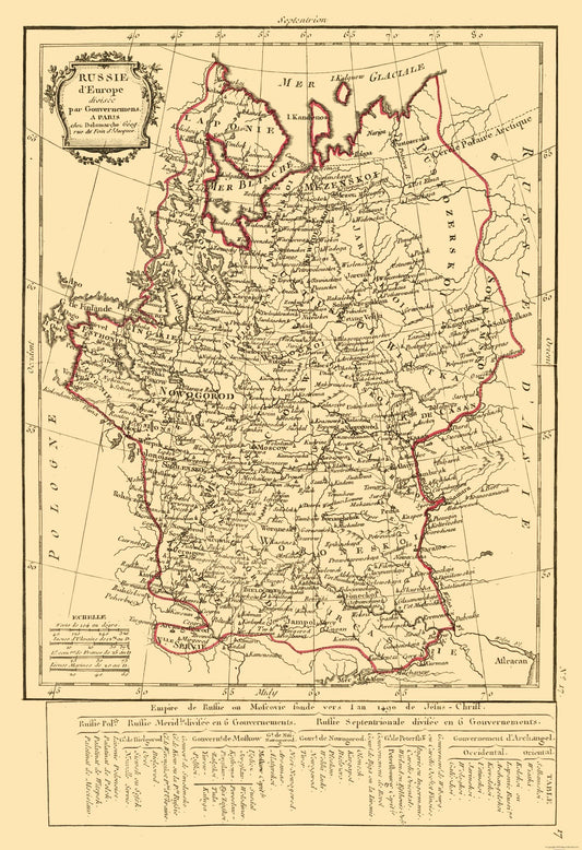 Historic Map - Russia European - Delamarche 1800 - 23 x 33.58 - Vintage Wall Art