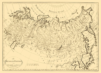 Historic Map - Russian Empire- Carey 1795 - 31.73 x 23 - Vintage Wall Art