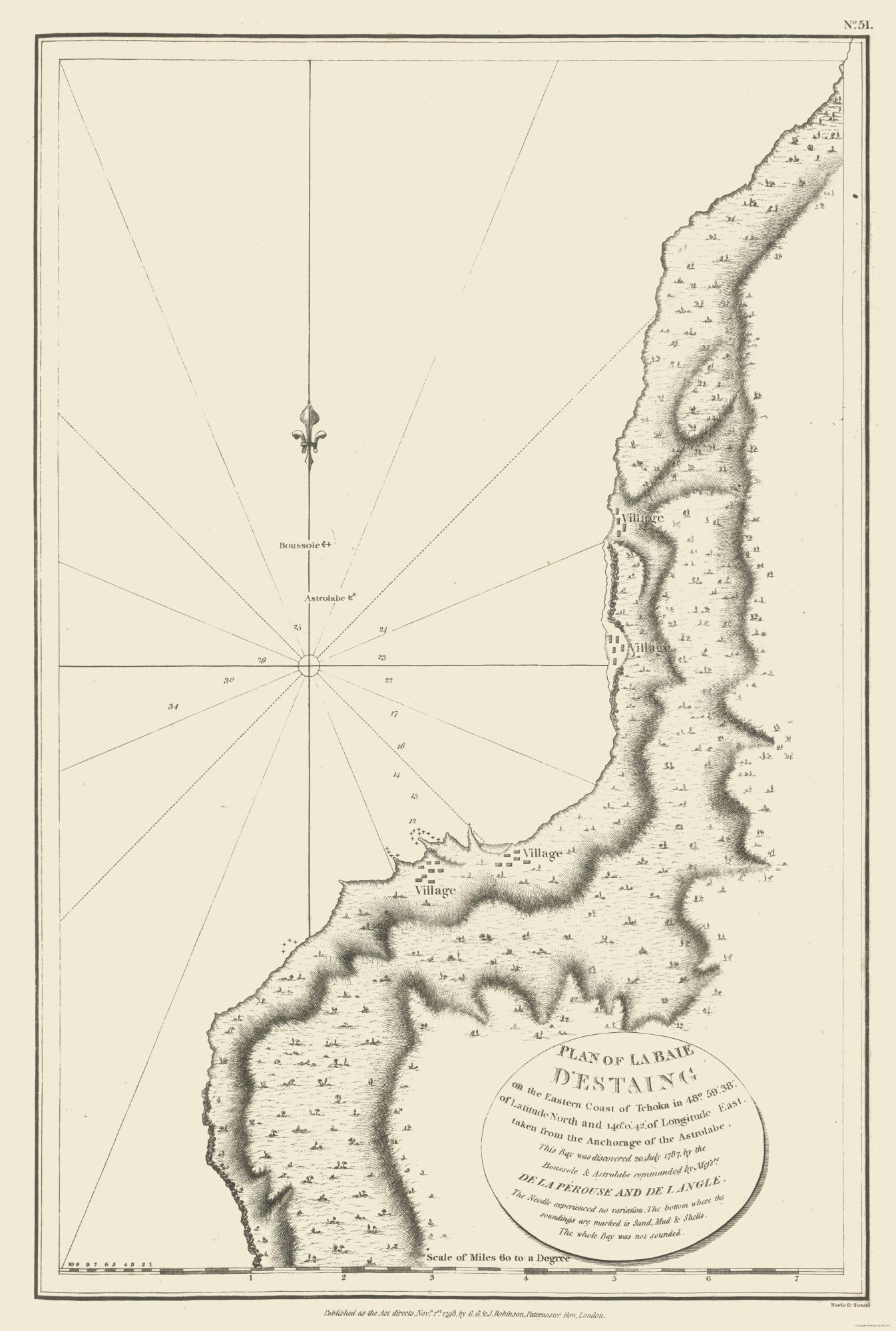 Historic Map - D'Estaing Bay Russia - Robinson 1798 - 23 x 34.17 - Vintage Wall Art