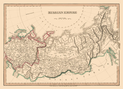 Historic Map - Russian Asia - Smith 1808 - 31.78 x 23 - Vintage Wall Art