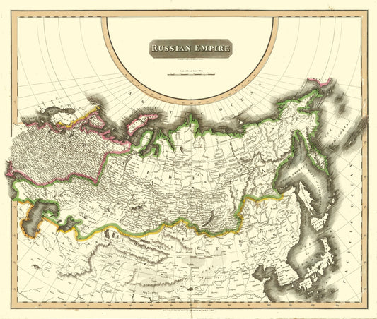 Historic Map - Russian Asia - Thomson 1814 - 27.11 x 23 - Vintage Wall Art