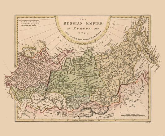 Historic Map - Russian Empire - Wilkinson 1801 - 28.01 x 23 - Vintage Wall Art