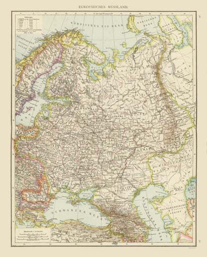 Historic Map - Russia - Andree 1881 - 23 x 28.51 - Vintage Wall Art