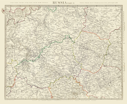 Historic Map - Russia European  - Baldwin 1834 - 28.27 x 23 - Vintage Wall Art